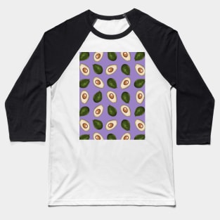 Avocado Pattern Baseball T-Shirt